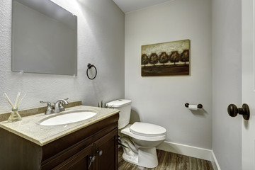 Naklejka na ściany i meble Bathroom interior with vanity cabinet