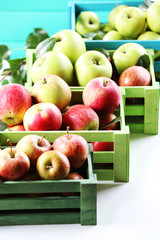 Juicy apples, close-up