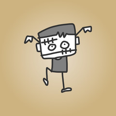 vector sketch halloween character
