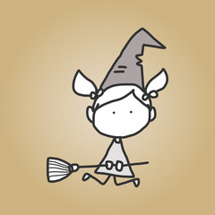 vector sketch halloween character