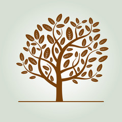 eco vector tree illustration