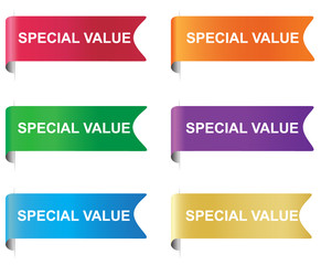 Special value, tag, label, badge, horizontal