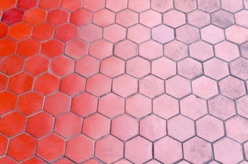 red tile floor gradient two tone