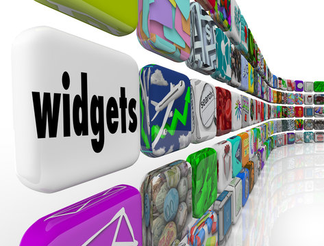 Widgets Applications Apps Software Programs Tile Icons