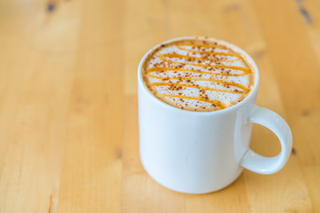 Hot caramel coffee