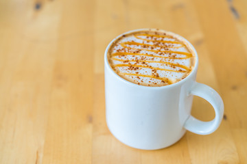 Hot caramel coffee