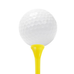 Golf ball on white background.
