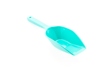 Plastic spoon isolated on white background