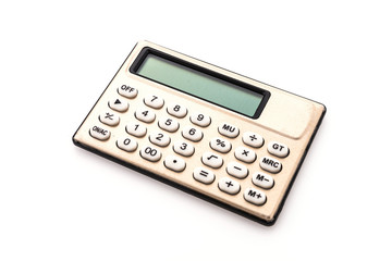 Calculator isolated on white background