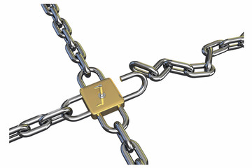 Fototapeta premium chains locking