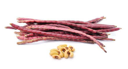red beans on the white background.