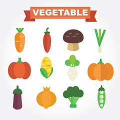 Set of vegetables icon