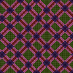 Checkered diagonal seamless tartan texture