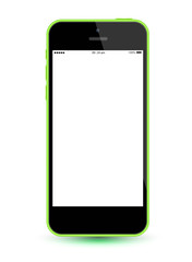 Green smartphone mockup