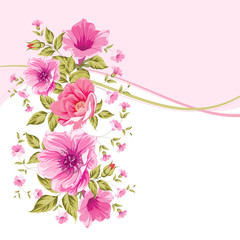 Fototapeta premium Card with flowers