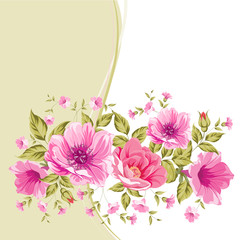 Obraz na płótnie Canvas Card with flowers