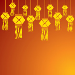 Illustration of diwali greeting background