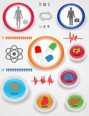 in the center of the circle with tablets and bodies around