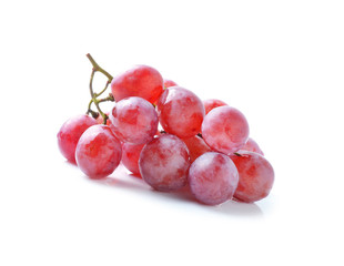 red grapes isolated on white