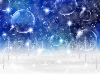 雪　クリスマス　背景