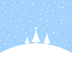 Weihnachtsbaum im Schnee