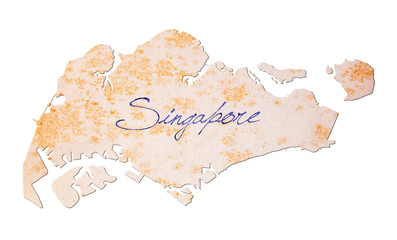 Old paper with handwriting - Singapore
