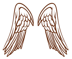 A simple sketch of an angel's wings