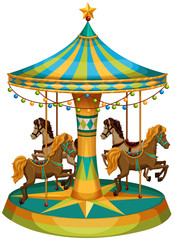 A merry-go-round ride