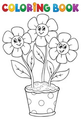 Coloring book with flower theme 5