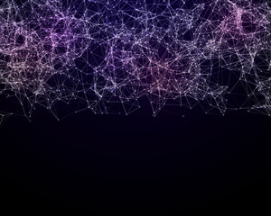 Digital background with cybernetic particles
