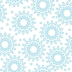 winter background, vector seamless pattern with snowflakes