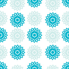 winter background, vector seamless pattern with snowflakes