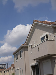 新興住宅街の家並み