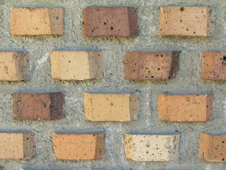 Fototapeta premium Pared decorativa exterior de ladrillo