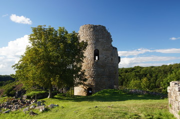 Fototapeta na wymiar ruines du château de Crozant