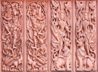 Wood carving Buddhist