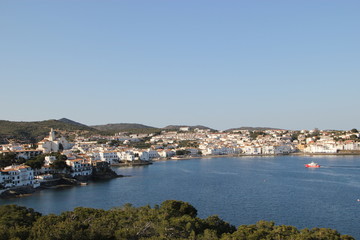 Fototapeta na wymiar Port and town of Cadaqués in Spain