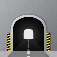 Road tunnel. Vector illustration.