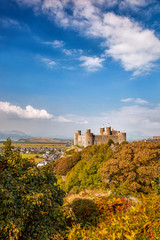 Fototapeta na wymiar Harlech Castle in Wales, United Kingdom