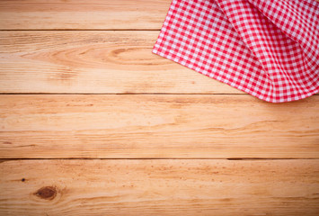 Wooden texture background and tablecloth