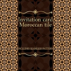 Invitation card pattern. Includes seamless pattern.