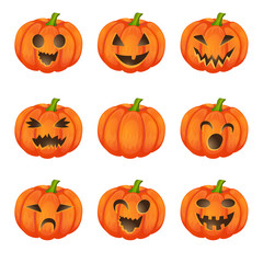 Set pumpkins for Halloween