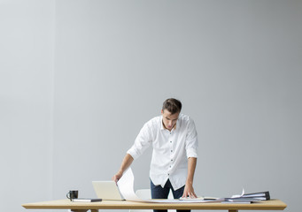 Young man in the office