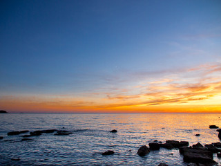 Fototapeta na wymiar sunset at the sea (1)