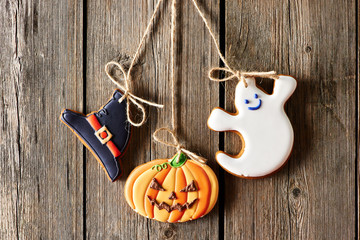 Halloween homemade gingerbread cookies