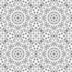 Seamless outline floral pattern