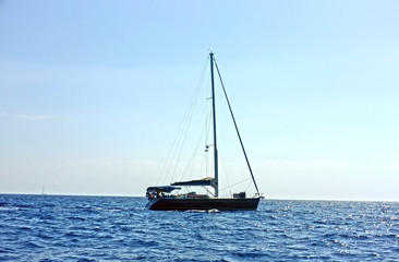 Fototapeta premium Sailing boat on the sea