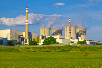 Fototapeta na wymiar Nuclear power plant Temelin in Czech Republic Europe