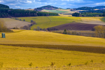 Obraz premium Beautiful summer secluded countryside, Czech republic
