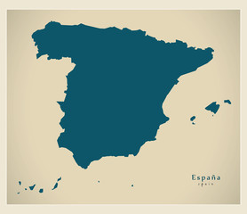 Modern map - Spain ES
